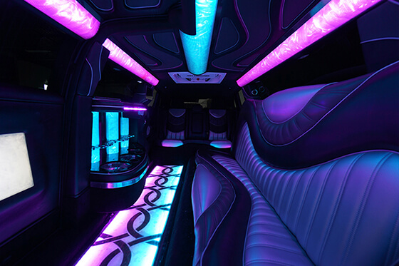 range rover with neon lights