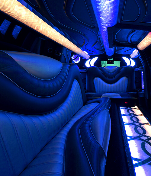 leather seating in limo