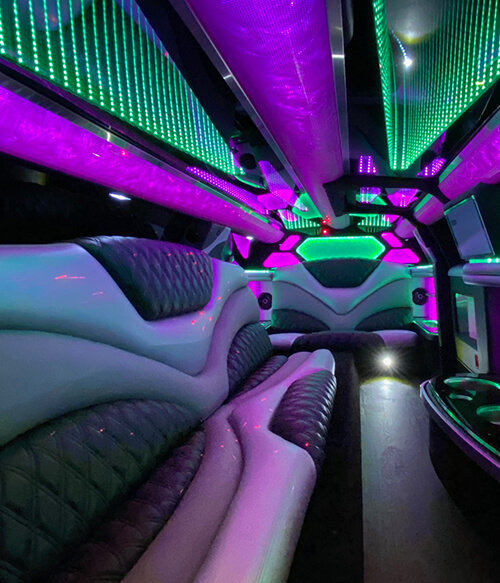 flat screen tvs in the limo